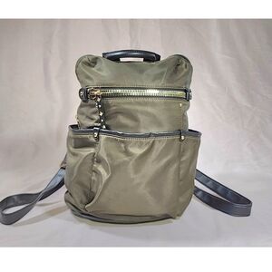 Olive green backpack purse